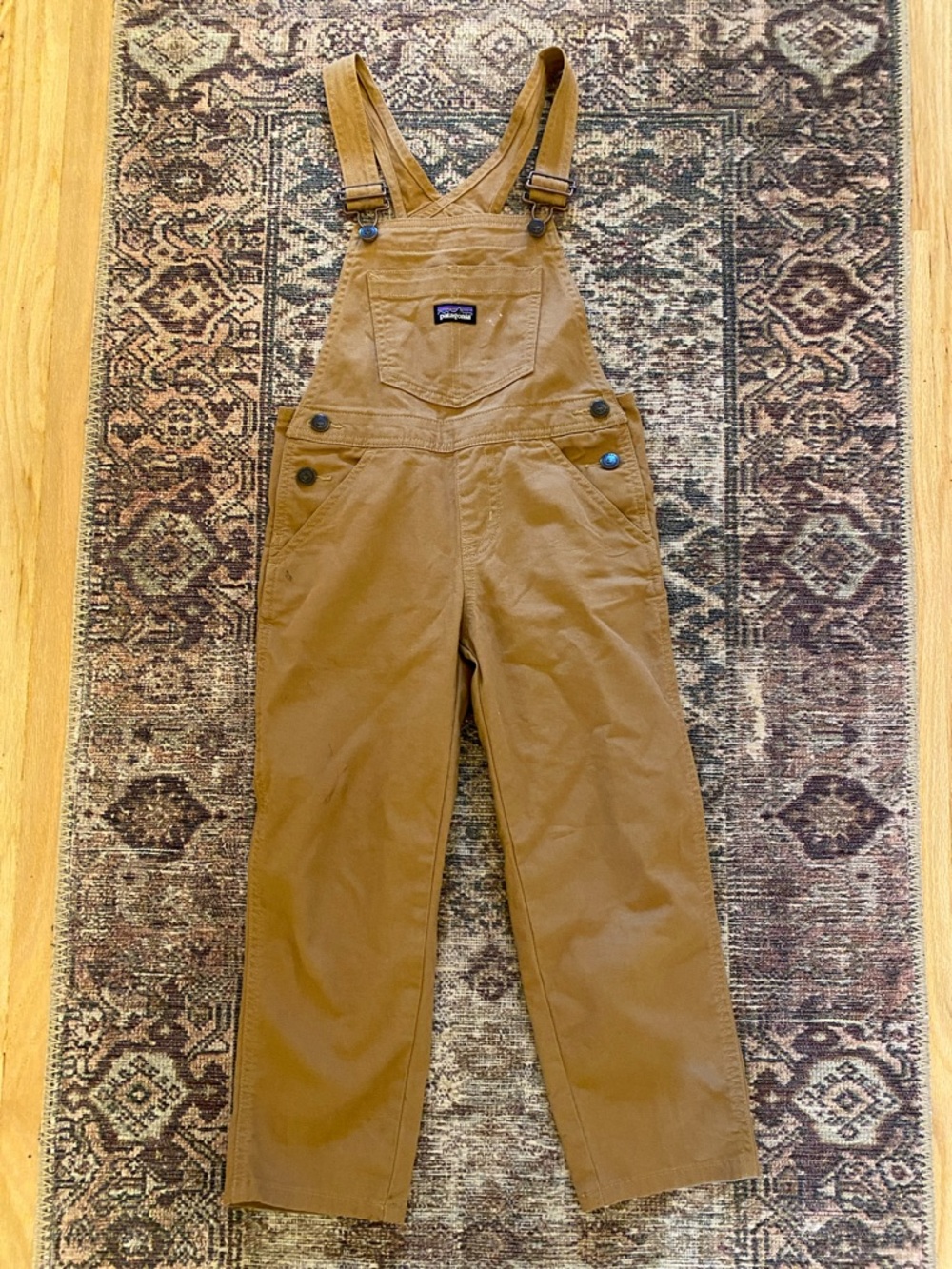 Patagonia kids overalls XS nest brown color